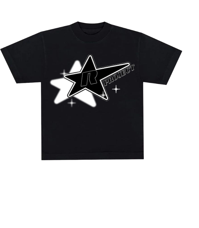 BLACK AND WHITE Y2K TEE